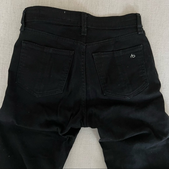 Rag & Bone Black Crop Flare Jeans - Picture 4 of 5